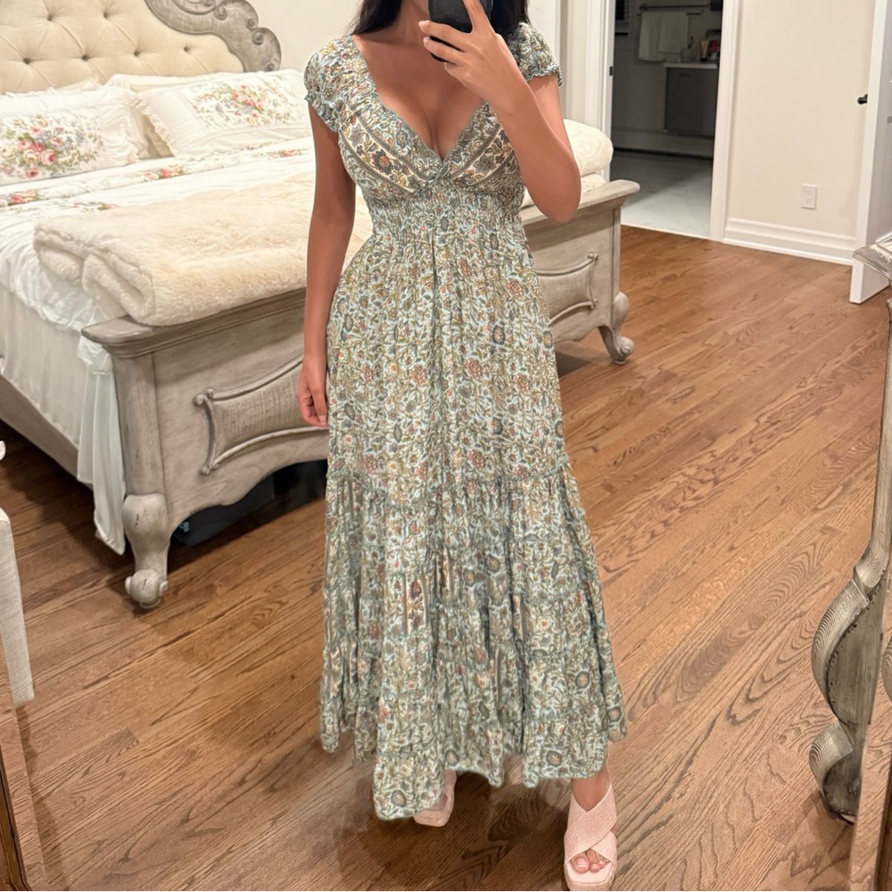 Floral Maxi Dress in Green